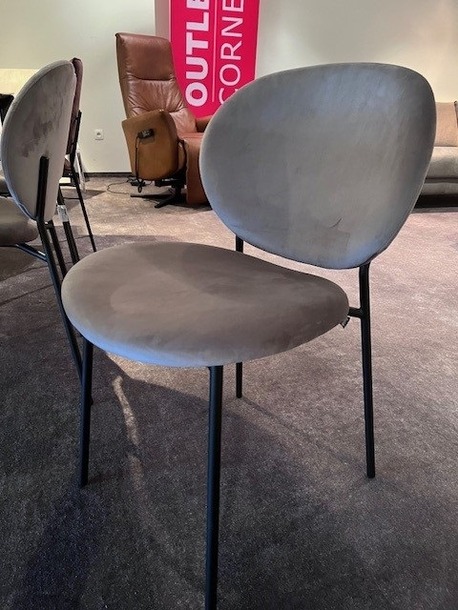 Calligaris Ines set van 6 fluweelzachte eetkamerstoelen - 0